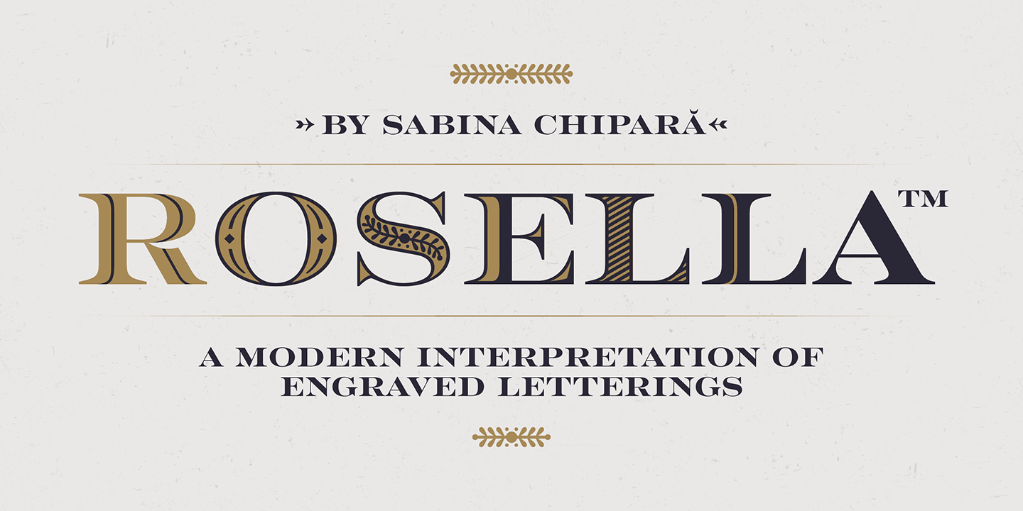 Пример шрифта Rosella #1